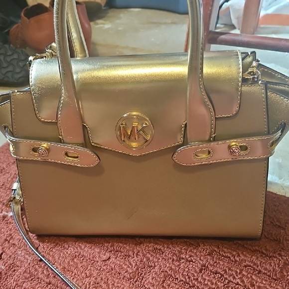 Michael Kors Shimmering Gold Satchel - Picture 1 of 10